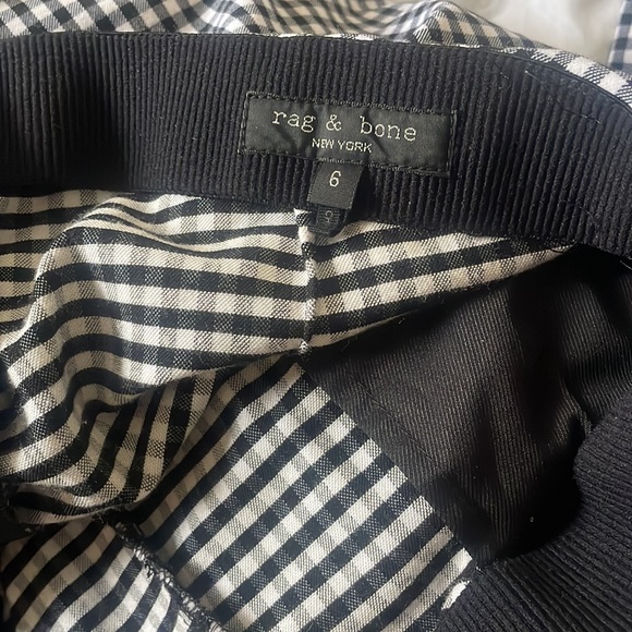 Rag & Bone Simone Zip Pocket Pant Gingham Size 6 - Picture 2 of 4